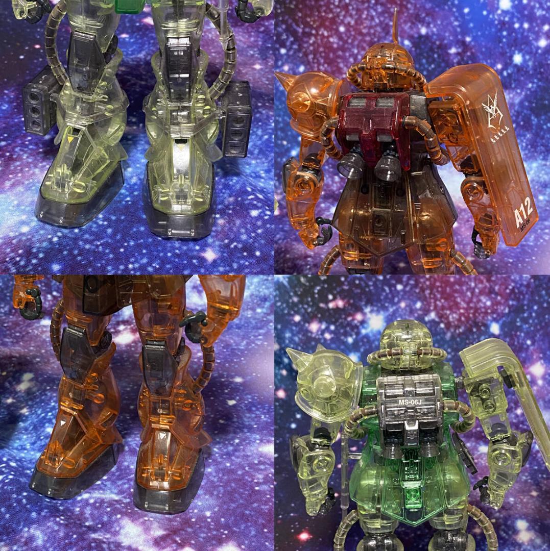 MG 1/100 量産型ザク シャア専用ザク クリスタルバージョン 完成品