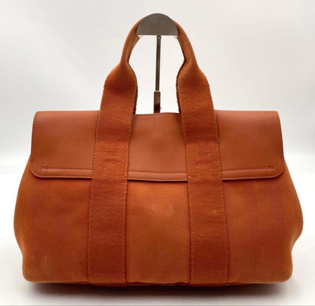 HERMES エルメス ヴァルパライソ pm ハンドバッグ トート オレンジ