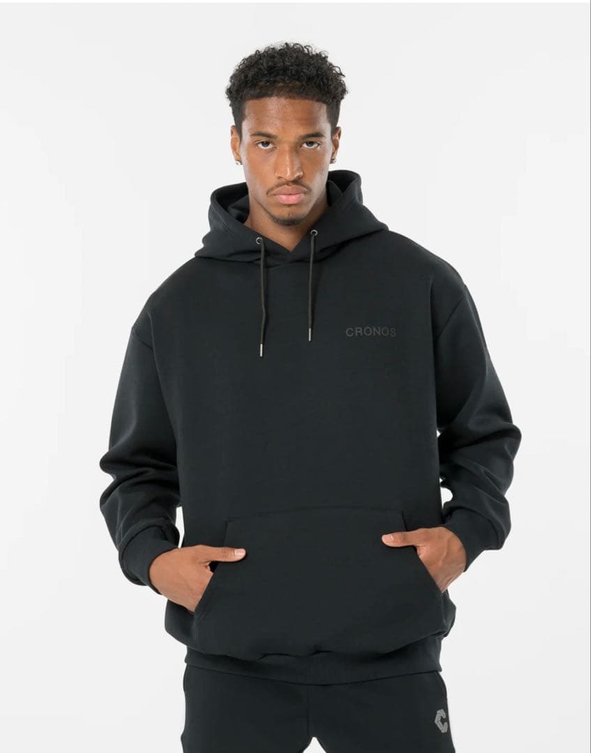 CRONOS CIRCLE LOGO HOODIE BLACK クロノス