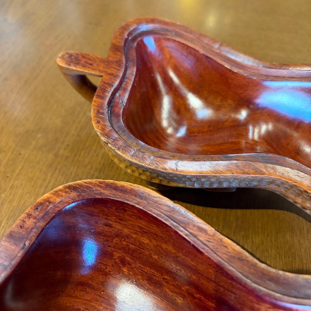 落花生 木彫り 小物入れ 古美術 中国美術