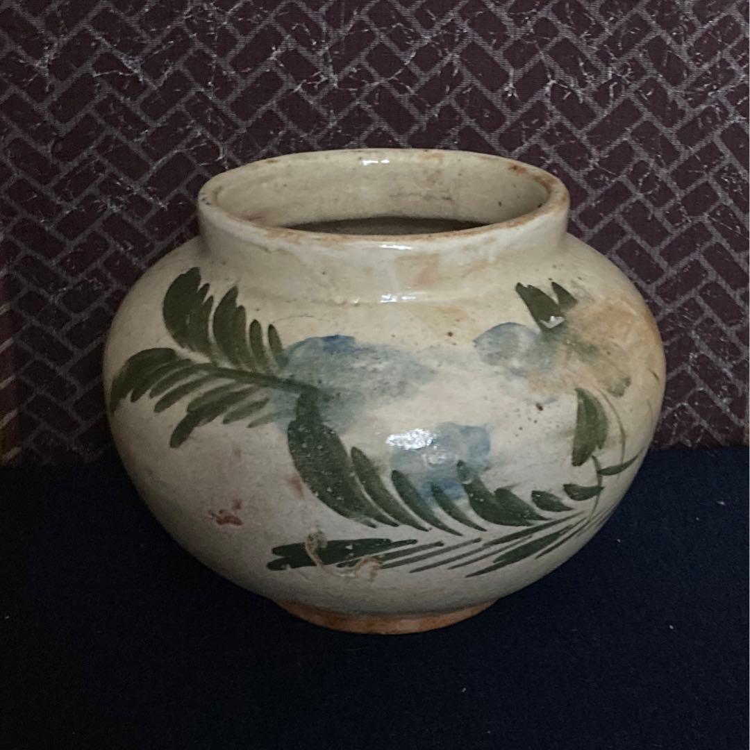 李朝期　　李朝草木文壷　　李朝時代