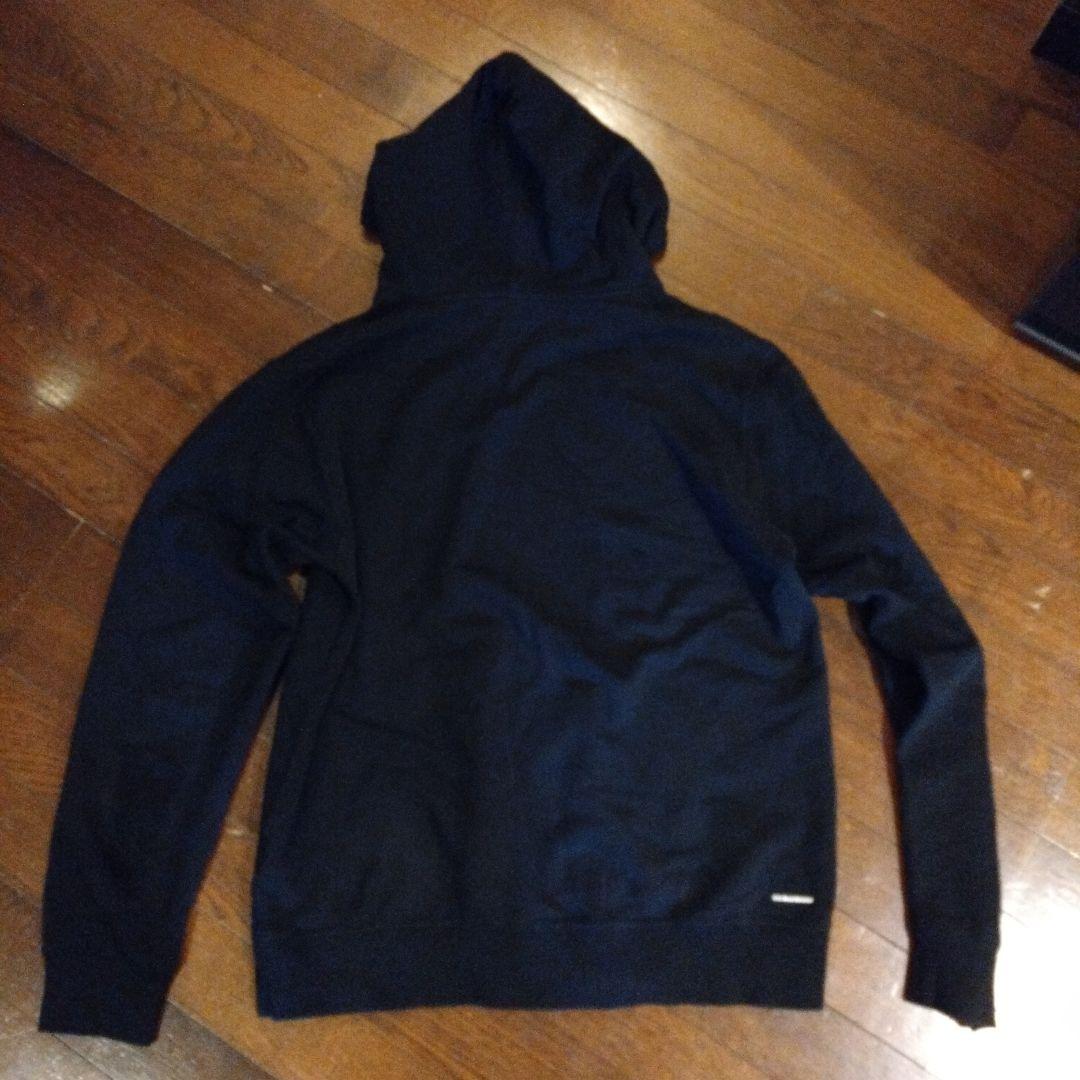 LEATHER APPLIQUE SWEAT HOODIE fcrb　黒　L