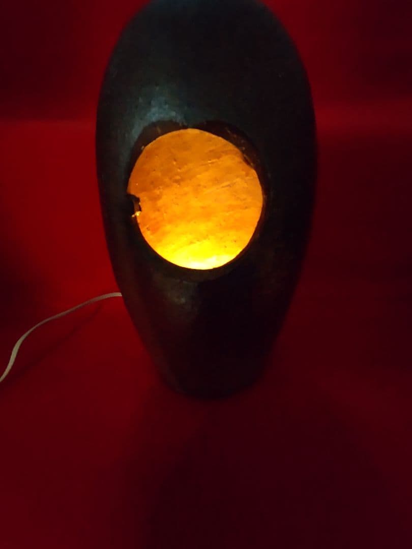 備前焼楕円花入れ/共箱