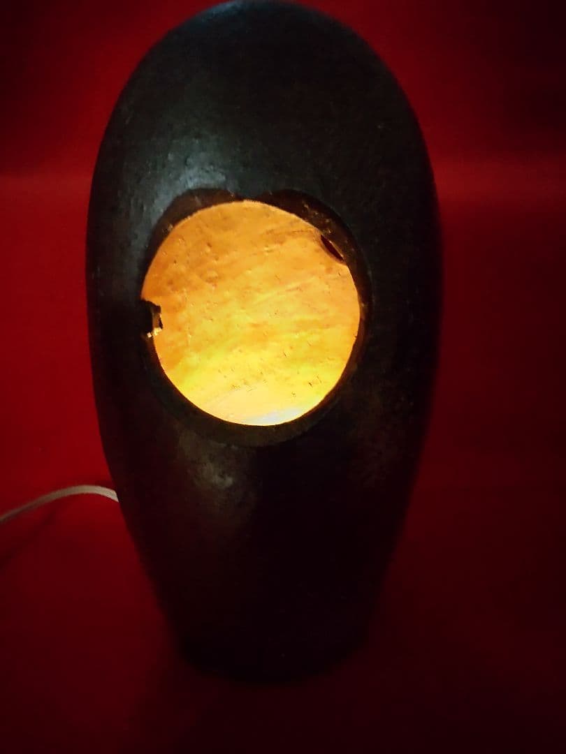 備前焼楕円花入れ/共箱