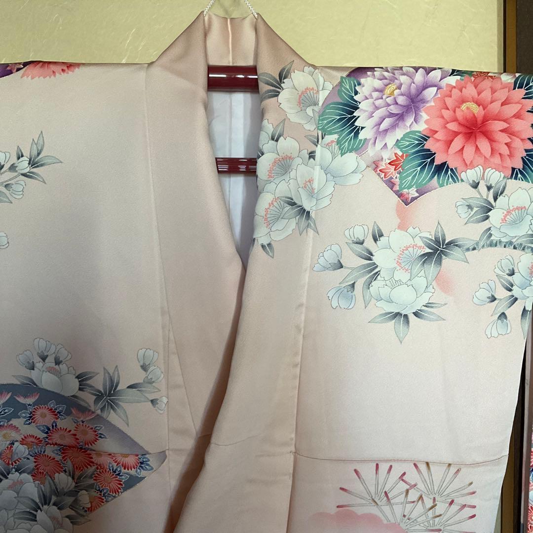 【未使用】振袖　ベビーピンク　百花繚乱