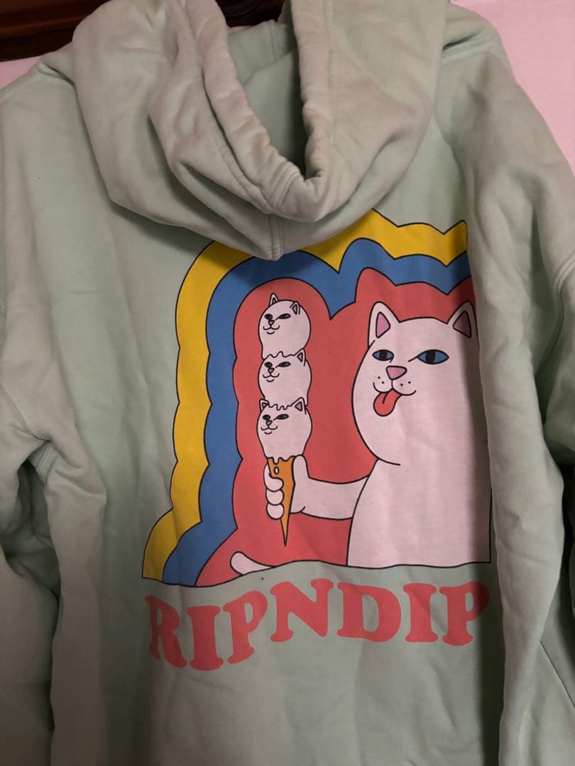 RIPNDIP ミントグリーン パーカー M
