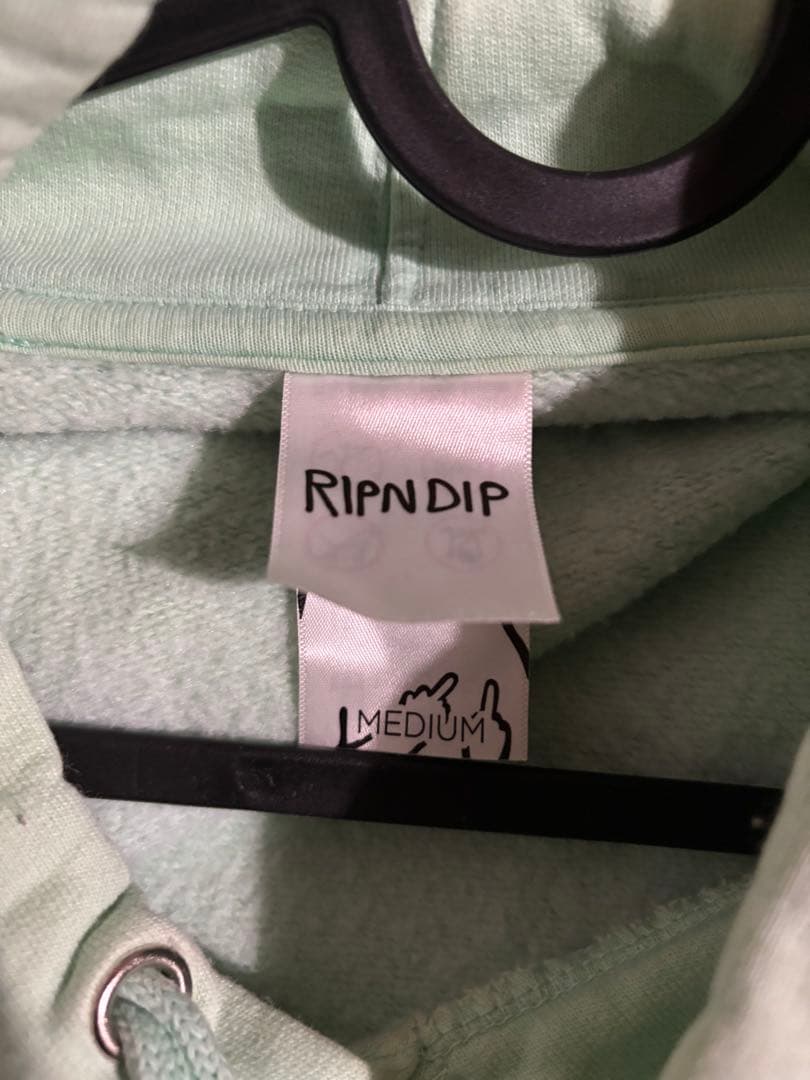 RIPNDIP ミントグリーン パーカー M