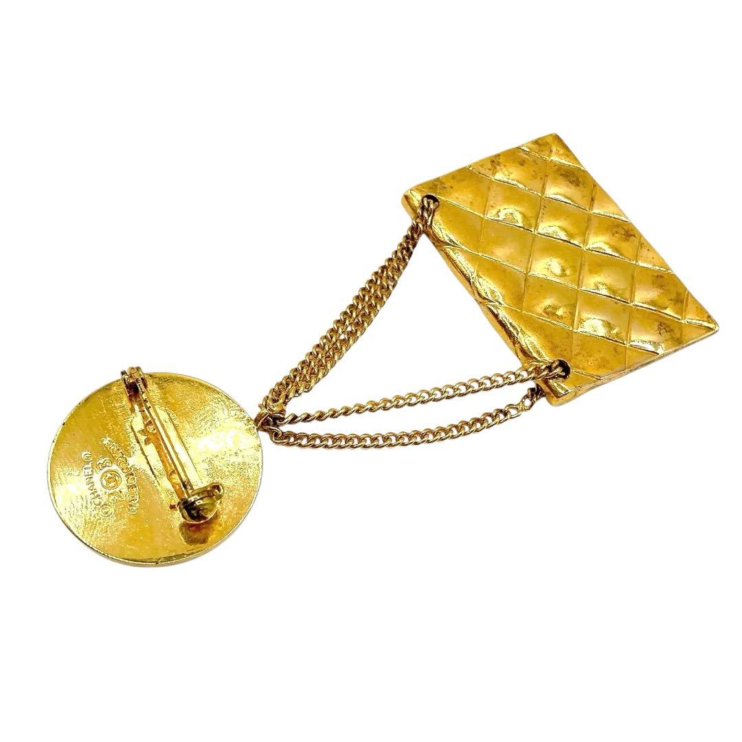 美品✨CHANEL シャネル　ブローチ　ココマーク　バッグ　マトラッセ　ゴールド