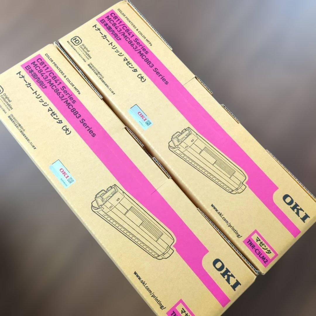 OKI TNR-C3LM2　トナーカートリッジ　マゼンダ（大）2個