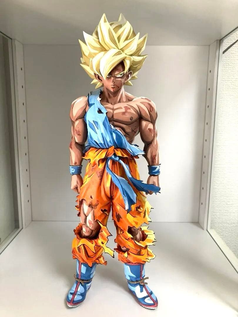 ドラゴンボール フィギュア リペイント 超サイヤ人 孫悟空 二次元彩色 SMSP
