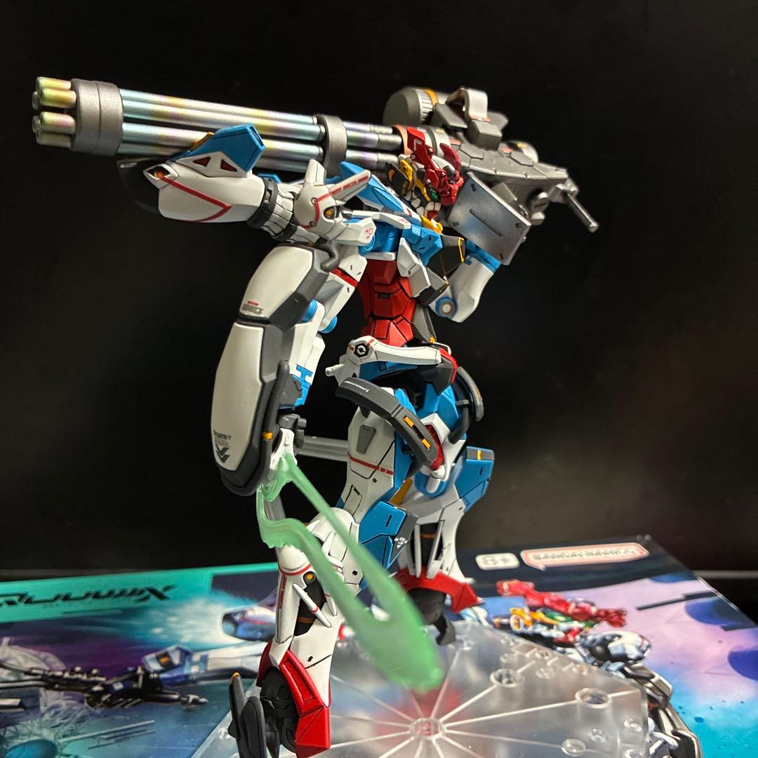 HG ジークアクス　塗装　完成品　＋ジャイアントガトリングセット