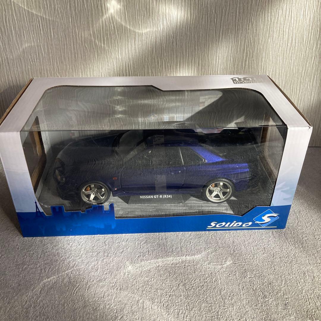 SOLIDO ソリド　Nissan GT-R (R34) ミニカー 1/18