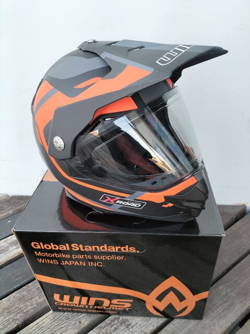WINS　X-ROAD　ヘルメット　サイズXL マットブラック　オレンジ