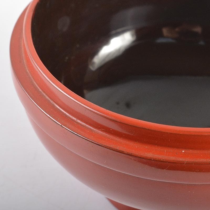 古民具　根来塗　朱塗　薬器　仕覆付　M　R7440