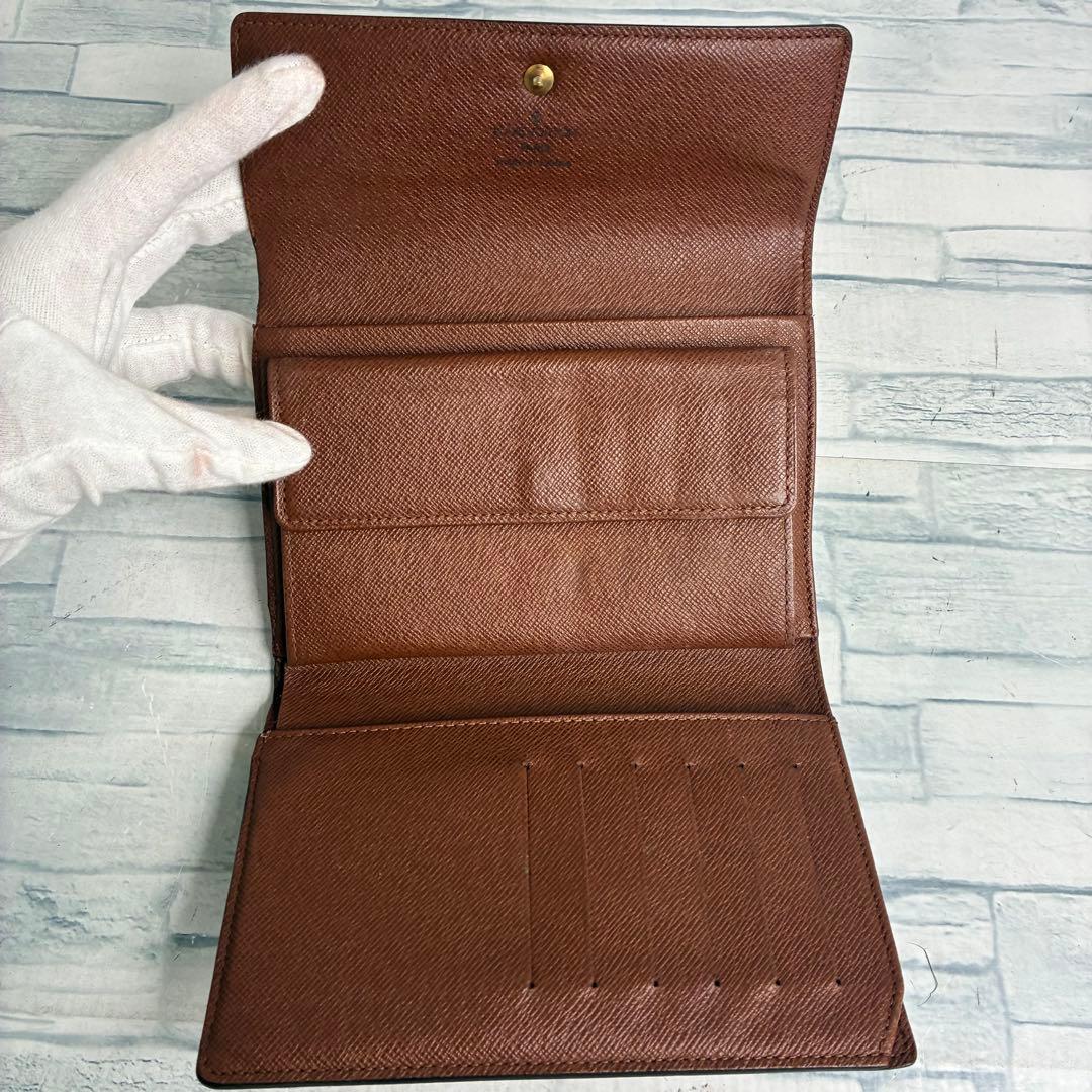 美品　60 ルイヴィトン モノグラム 三つ折り財布 mt2