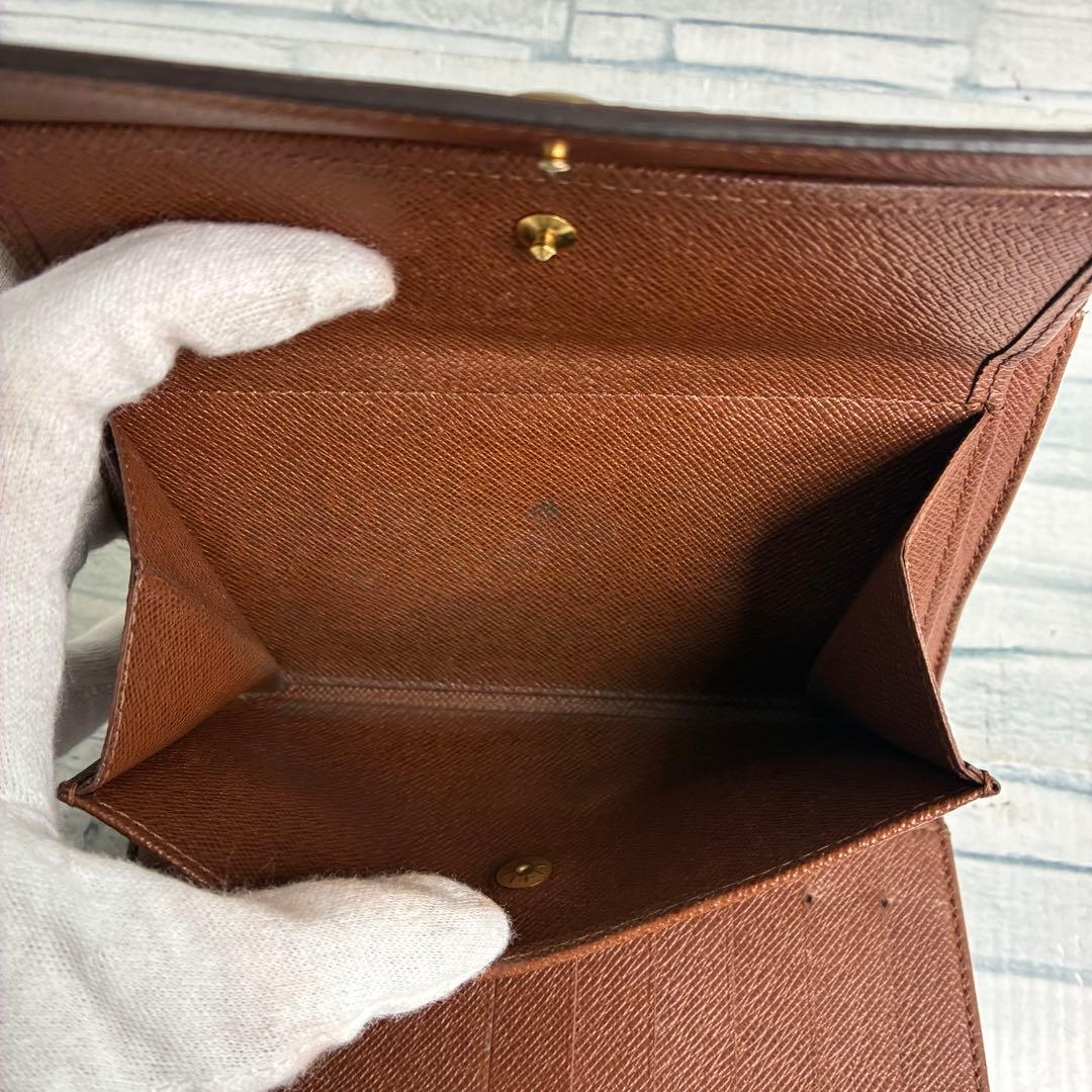 美品　60 ルイヴィトン モノグラム 三つ折り財布 mt2