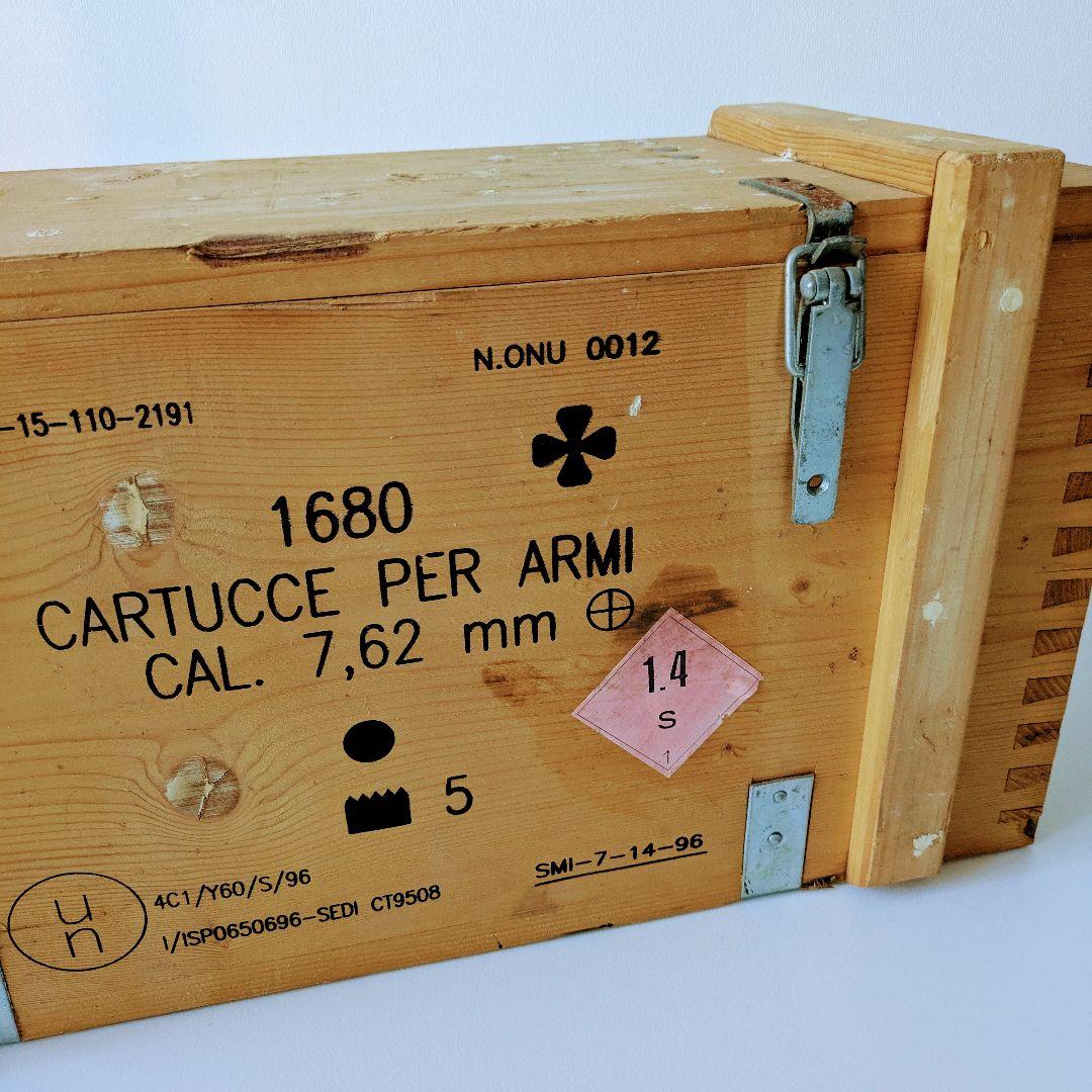 90s イタリア軍 アムニッション ウッドボックス 収納　ミリタリー　実物　軍物