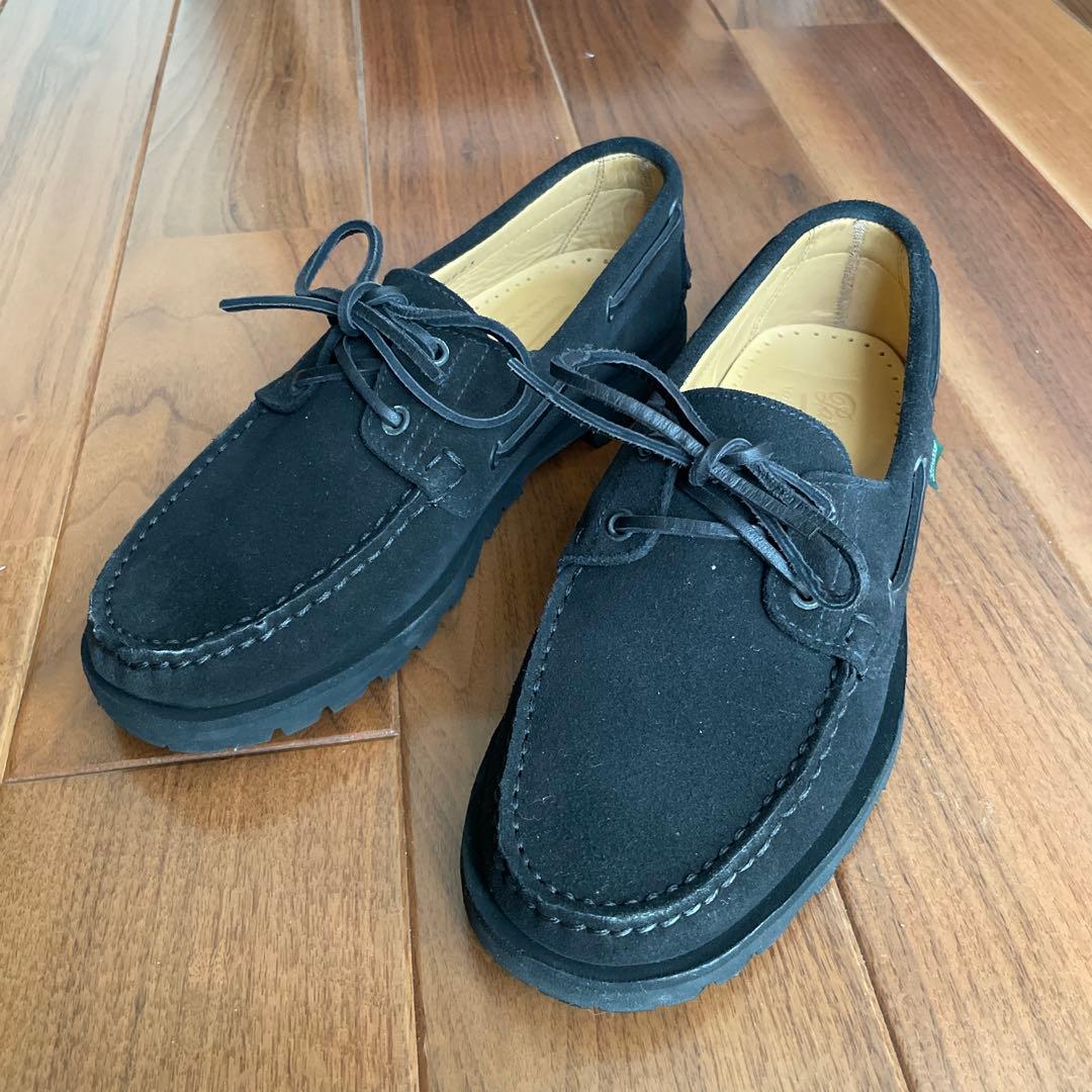 美品 パラブーツ デッキシューズ MALO 黒スエード UK6.5
