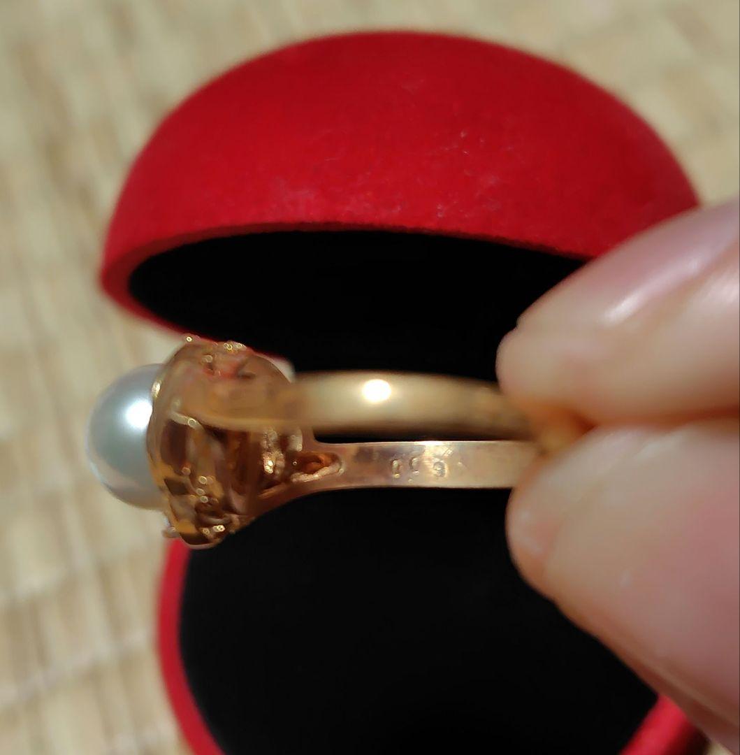 18kパール　15号リング