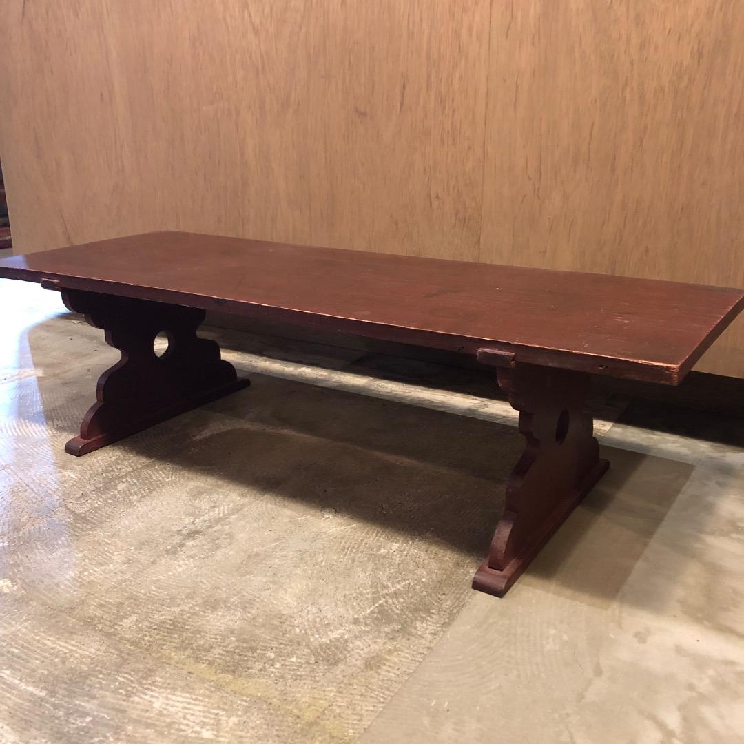 【昭和レトロ】　木製　文机　長テーブル　座卓 長座卓　ローテーブル　アンティーク