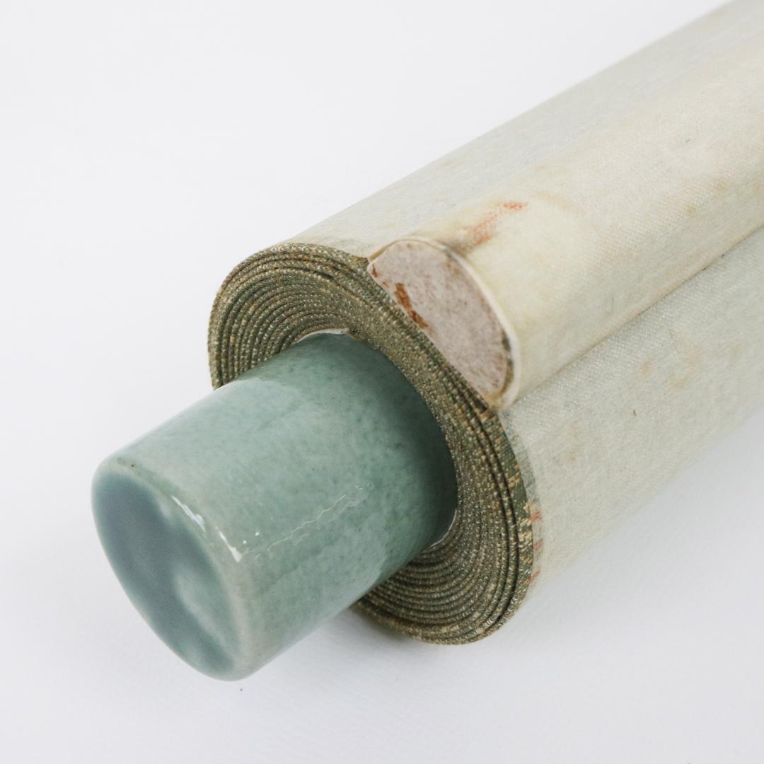 掛軸 笹川和也 瓢箪達磨　紙本　共箱 肉筆　尺五立