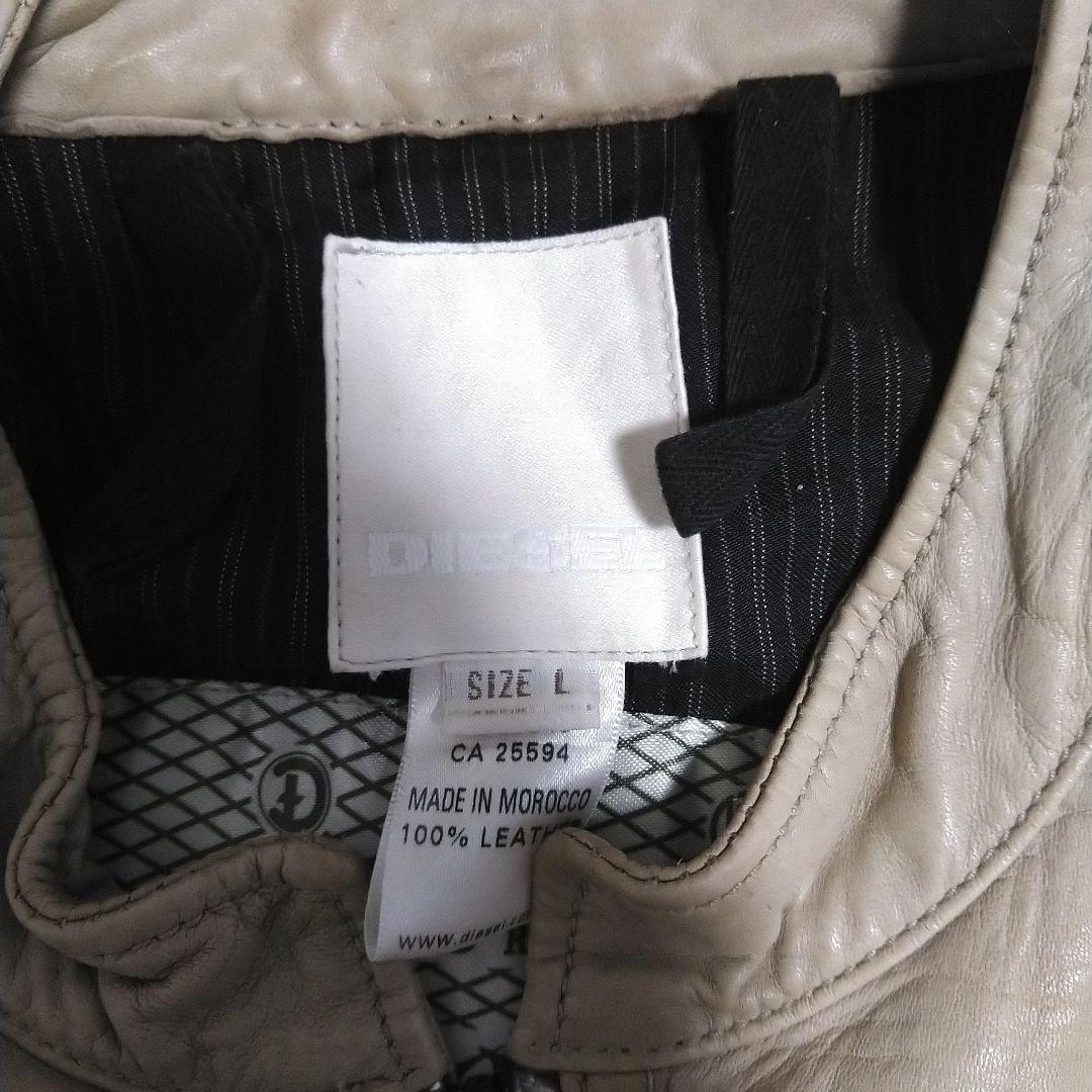 「レア」DIESEL　シングルライダースジャケット L　革