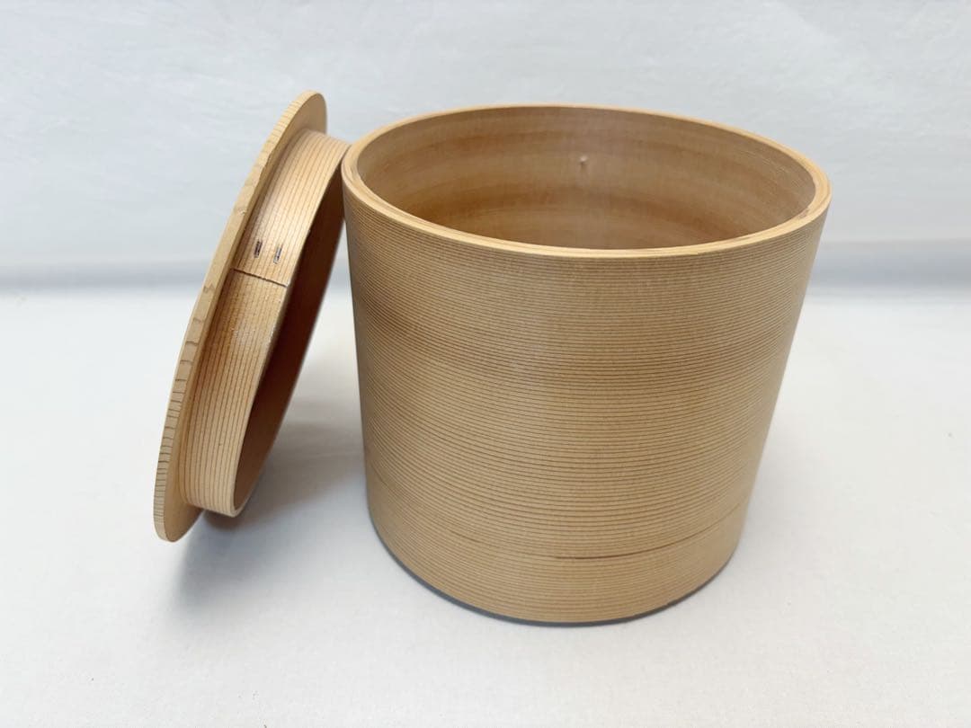 ほぼ未使用 茶道具 杉木地 曲水指 綴目 煎茶道具 茶器 木工芸 水指 水差し