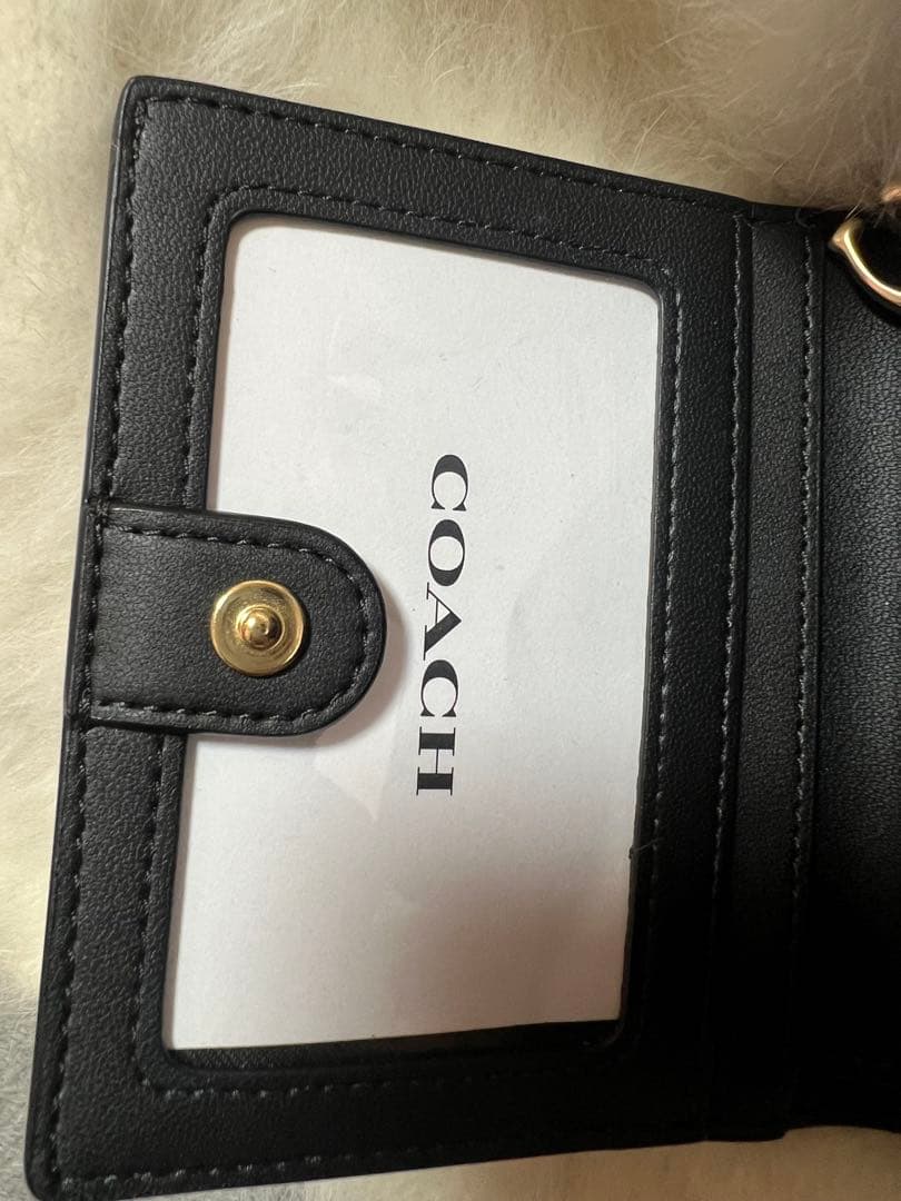 COACH ダークブラウン 三つ折り財布