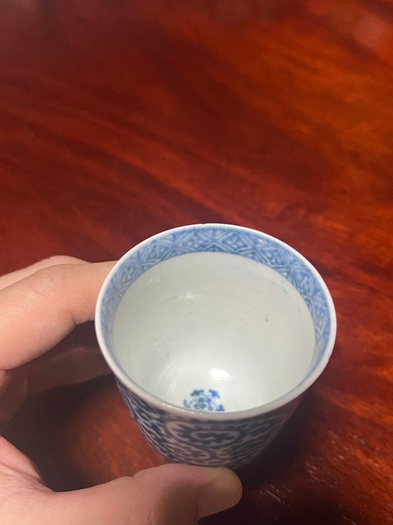 古伊万里　蛸唐草　唐草　たこ唐草　覗き猪口　のぞき　酒器　民藝　民芸　柿右衛門