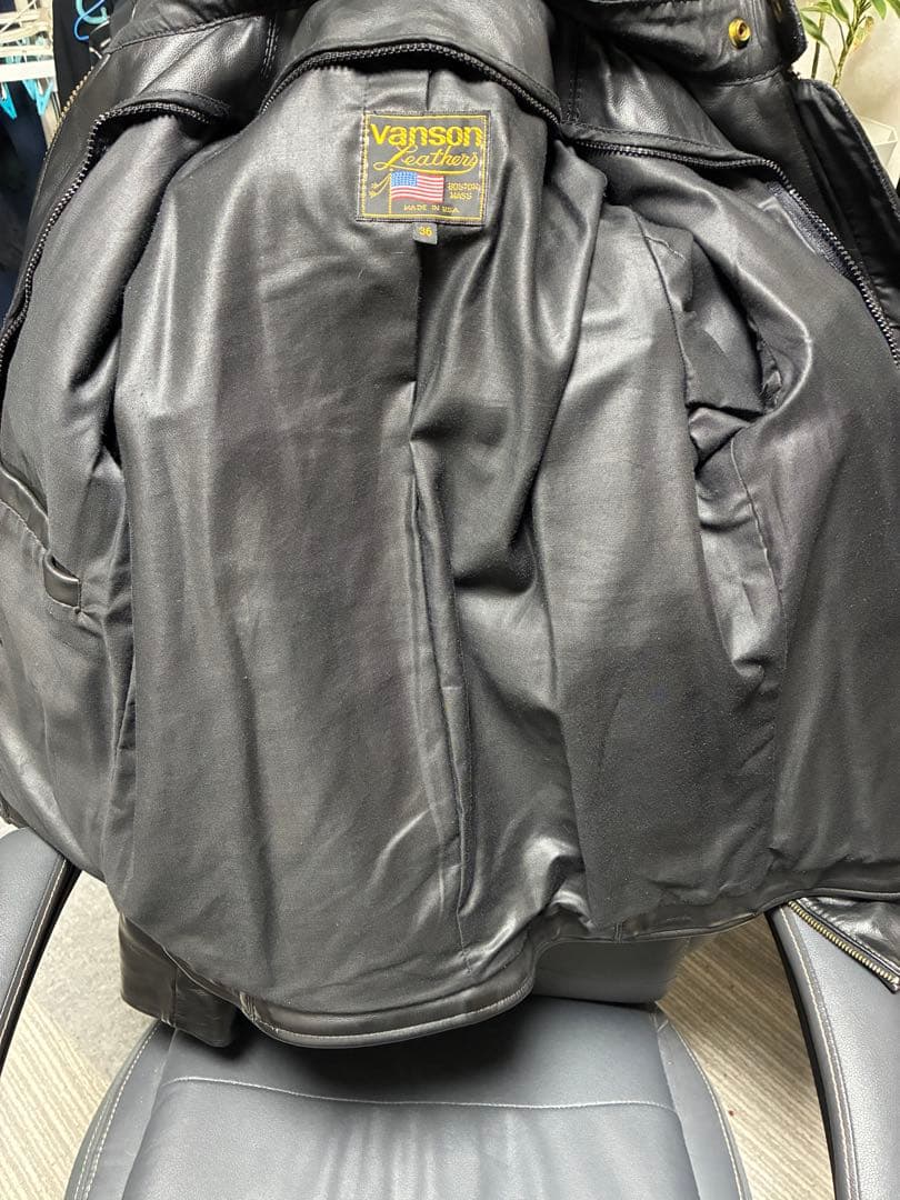 Vanson Leathers シングルライダース TYPE B 36