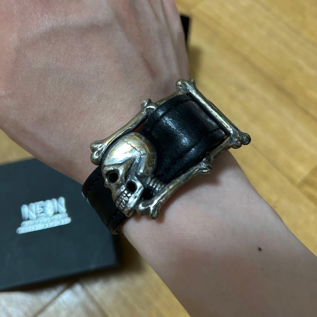 最終値下げ オリジナル スカルブレスレット スカルベルト silver925