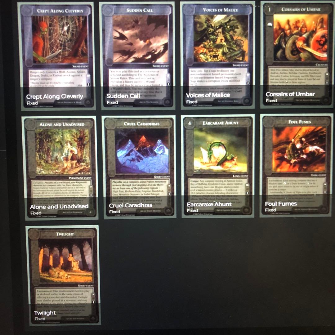 ミドルアース　カード　チャレンジデッキI ccg 指輪物語　希少