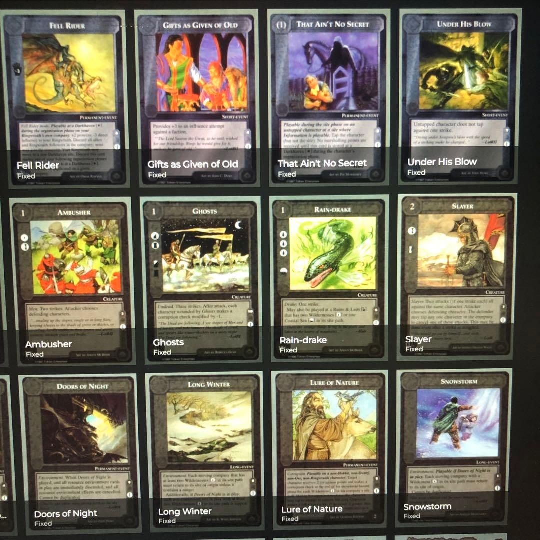 ミドルアース　カード　チャレンジデッキI ccg 指輪物語　希少