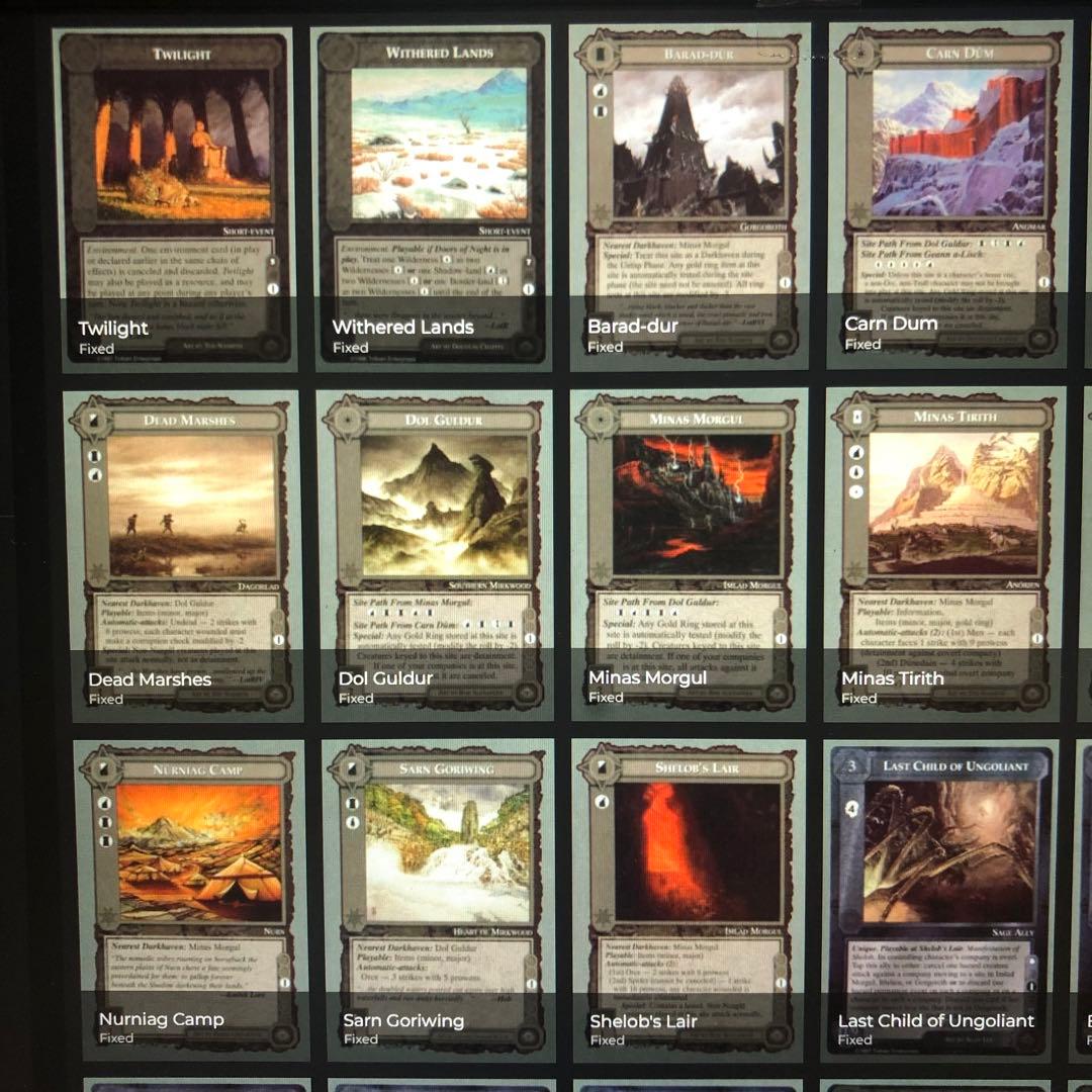 ミドルアース　カード　チャレンジデッキI ccg 指輪物語　希少