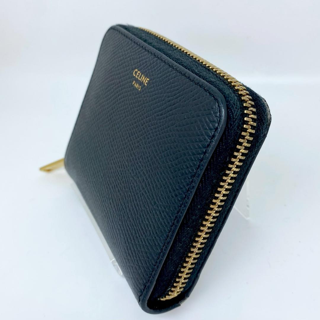 た*か様 【CELINE】 コンパクト ジップ ウォレット ケース ブラッ