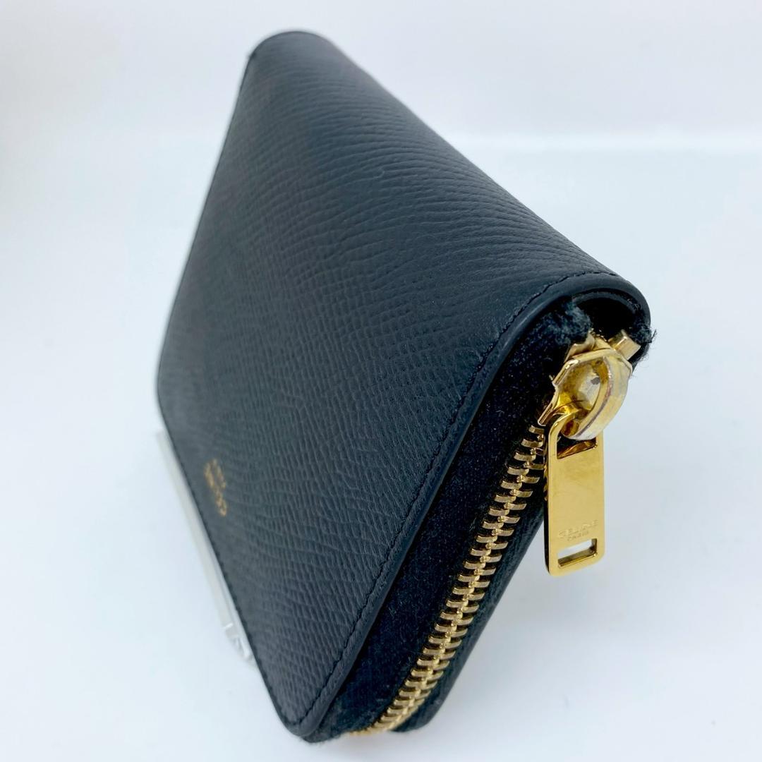 た*か様 【CELINE】 コンパクト ジップ ウォレット ケース ブラッ