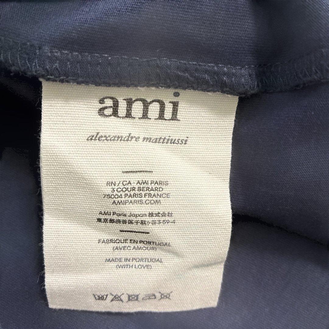 美品　AMI PARIS アミパリス 半袖Tシャツ 濃紺