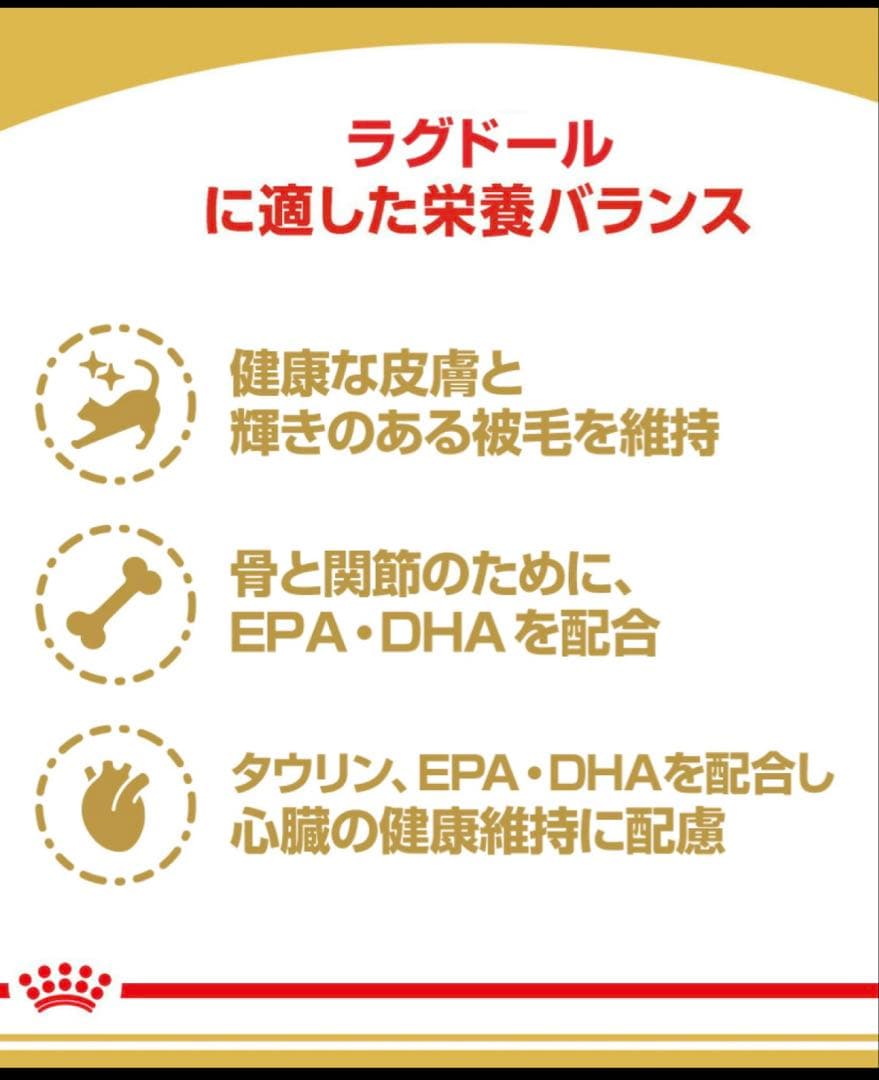 ★新品＆即日発送★ 2kg × 2袋 ロイヤルカナン ラグドール 成猫用