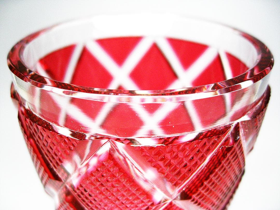#尚古集成館 #監修 #復元 #島津 #薩摩切子 #グラス #大きめ #赤