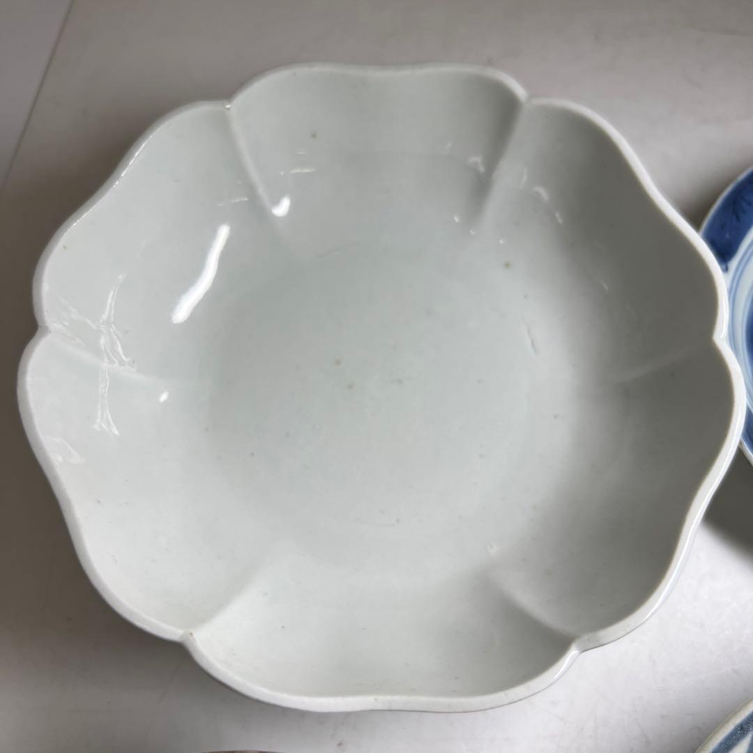 柿右衛門白磁、元禄伊万里、くらわんか、新渡皿等古い物4点東Y7-0723③タサチ