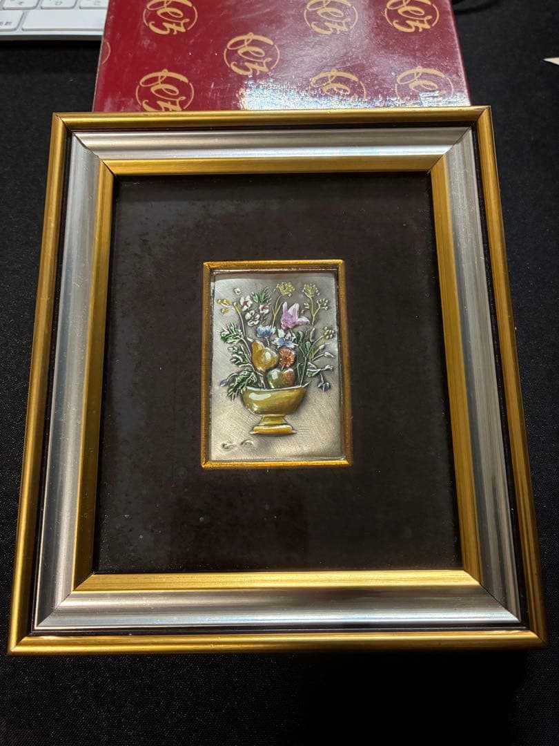 銀 SV925 アート フレーム 額縁 インテリア 風水 アンティーク 額装