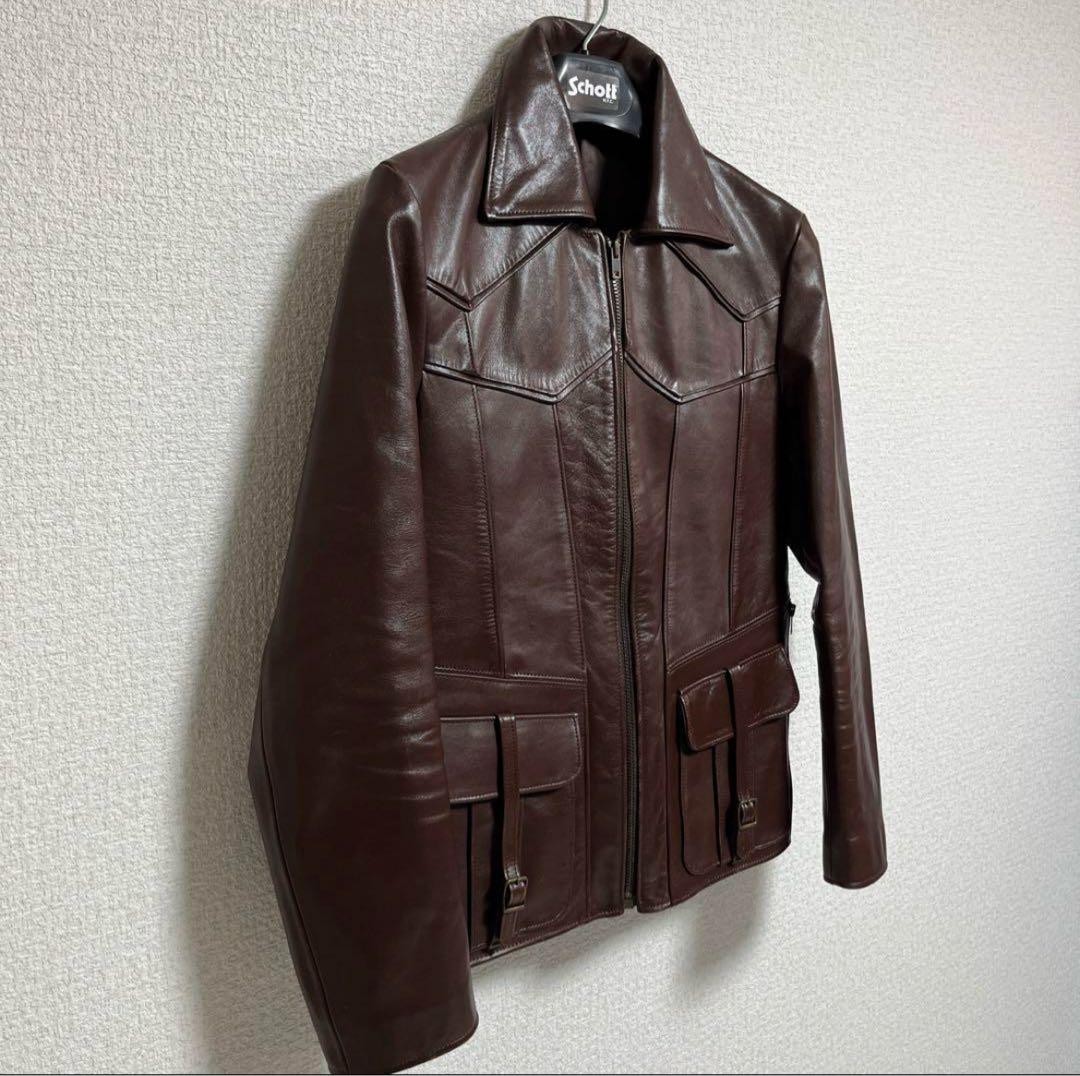 WACKO MARIA Mワコマリア レザージャケット ステアハイド SMOKE