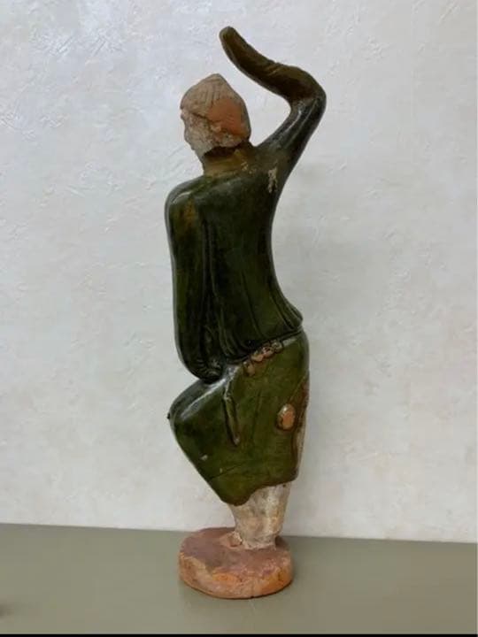 中国漢緑釉人形陶器　骨董　発掘品　古美術コレクション唐物　アンティーク江戸青磁