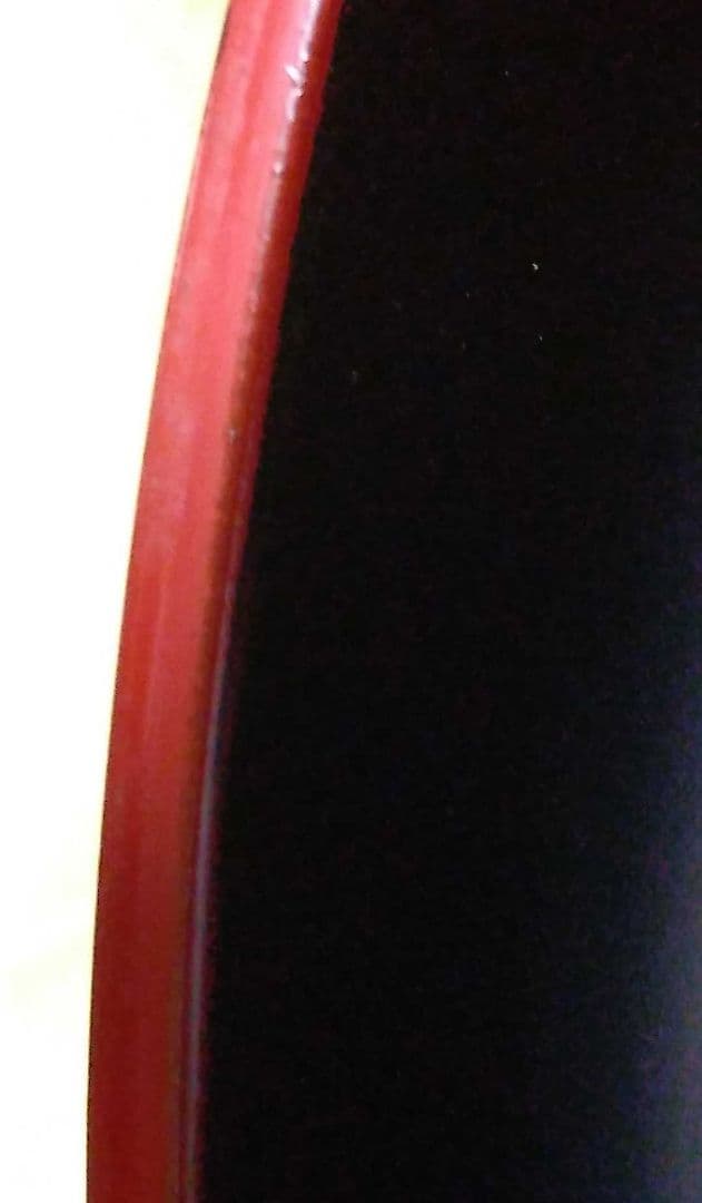 平安堂造　漆匠呉藤友乗作　朱塗黒あみ絵　食籠