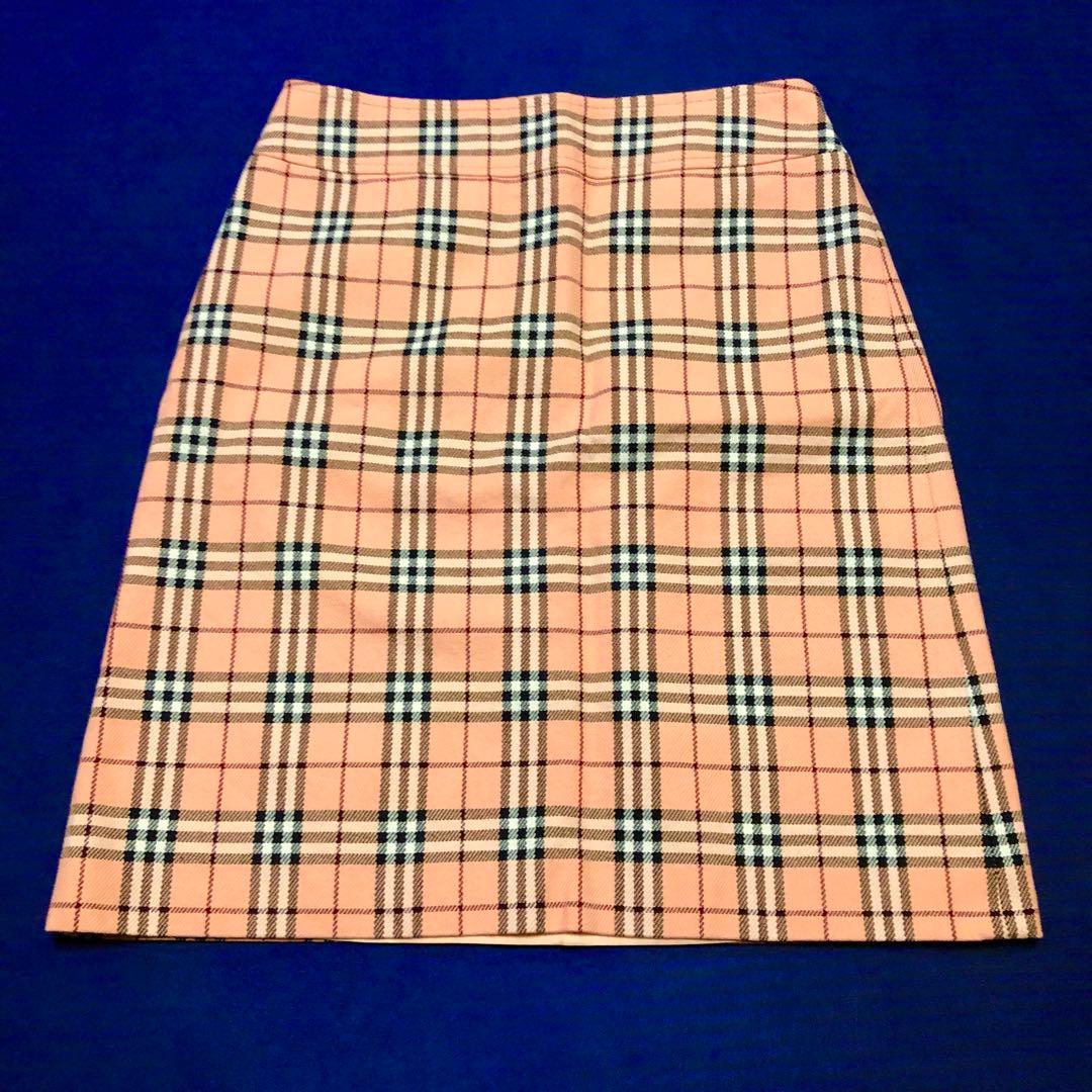 スカート Unused Burberry pink checked skirt