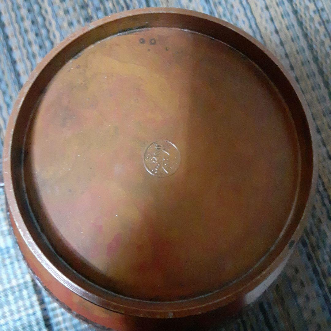 古い耳付高岡天龍銅器花瓶/茶華道活花飾/伝統工芸鋳物饕餮文様/吉祥赤銅龍泉堂在銘