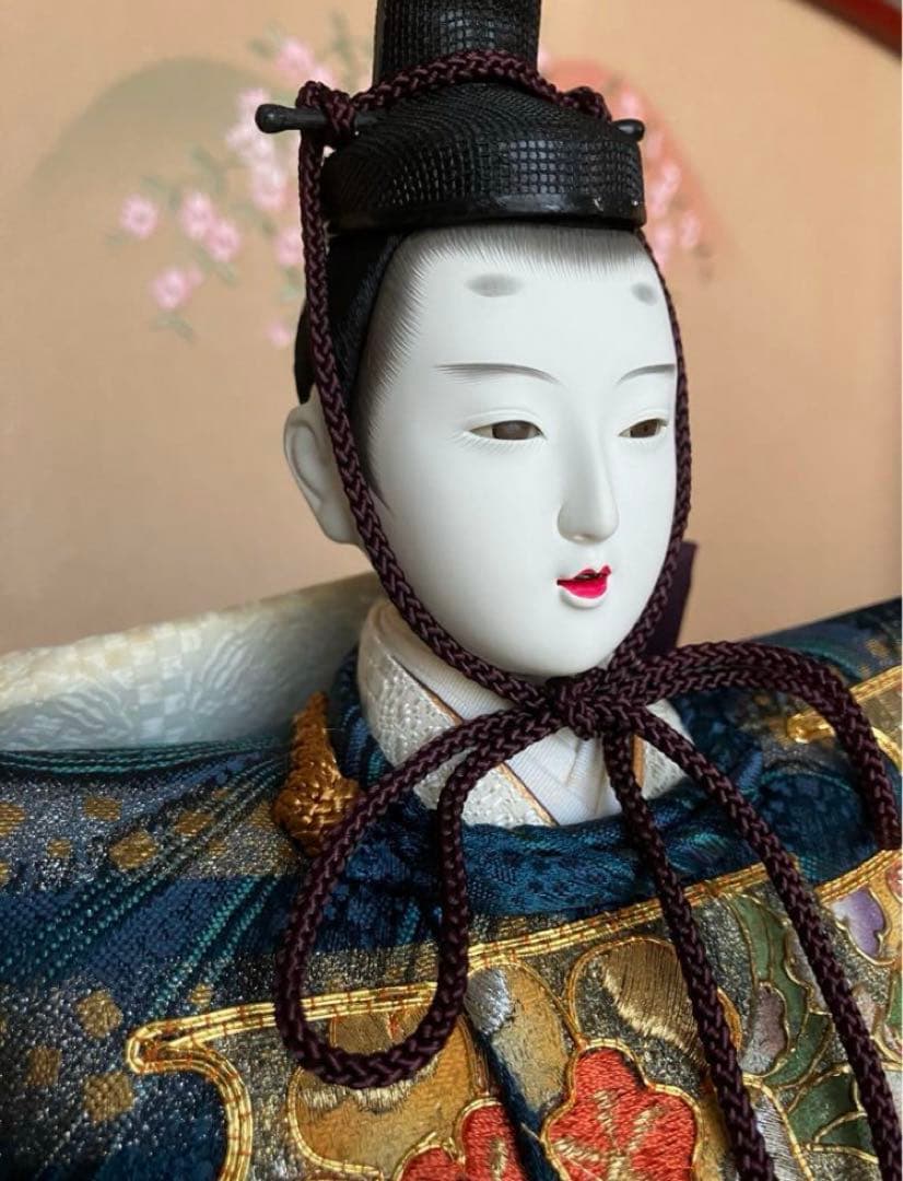 御京雛②平安春峰作　雛人形　三段飾り　お雛様　京都西陣織り　ひな人形3段　桜刺繍