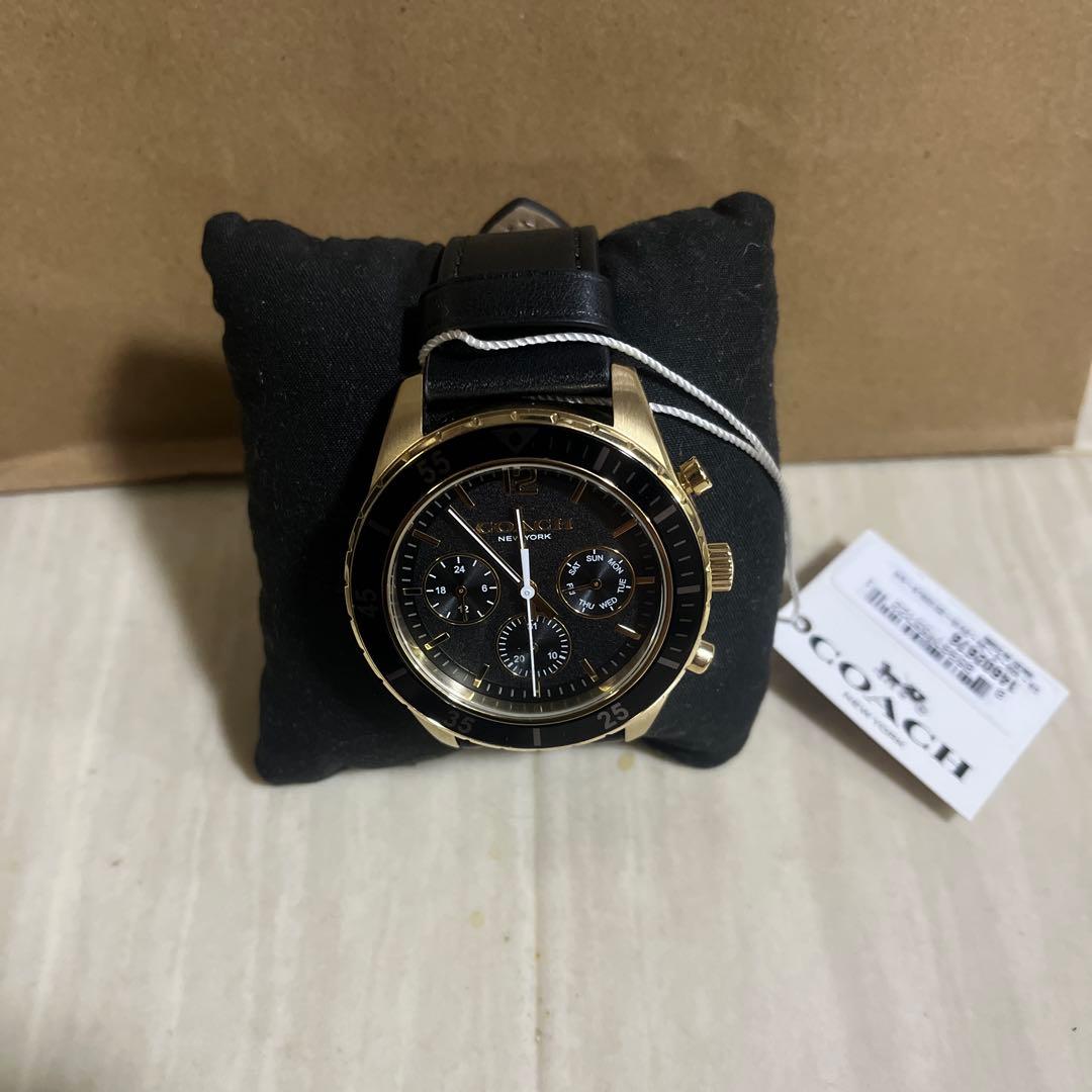 COACH アナログ腕時計 黒/金