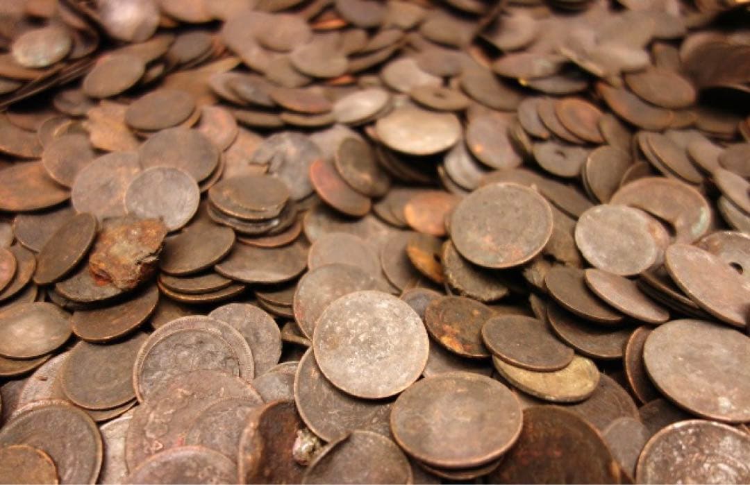 古銭 日本 外国 重量：約11kg まとめて大量 金属腐蝕多数有 ジャンク品