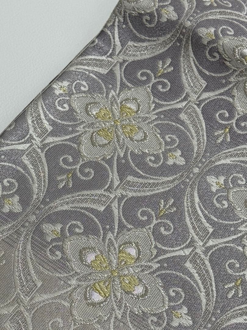 【新品未使用】 志都香織物　袋帯　西陣織　未仕立て　正絹　フォーマル　プラチナ箔